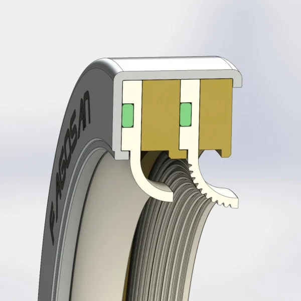 Çift Dudak PTFE Teflon Keçe - Saf Teflon - Yönlü