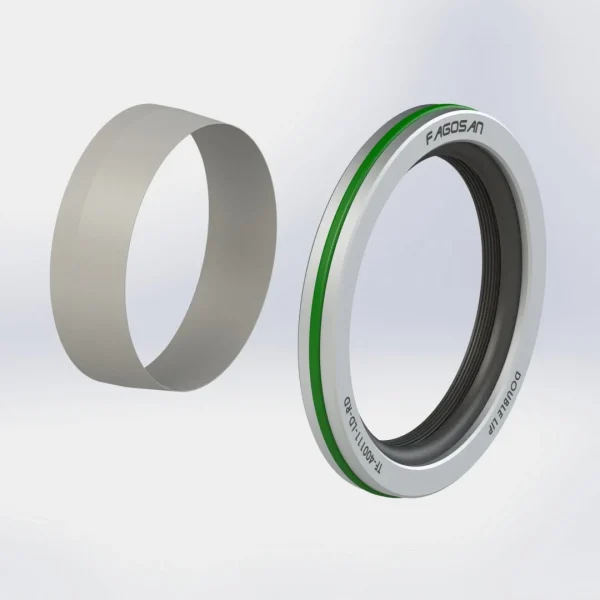 Çift Dudak Çelik Kafes FKM O-Ringli PTFE Teflon Keçe