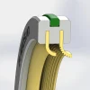 Çift Dudak Çelik Kafes FKM O-Ringli PTFE Teflon Keçe