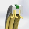 Çift Dudak + Toz Dudak Çelik Kafes FKM O-Ringli PTFE Teflon Keçe