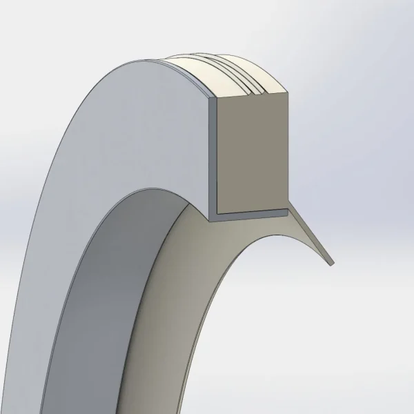 Paslanmaz Destekli PTFE Teflon Keçe Tip-2 - 21504 Paslanmaz Destekli PTFE Teflon Keçe Tip-2