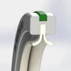 Sırt Sırta Çelik Kafes FKM O-Ringli PTFE Teflon Keçe
